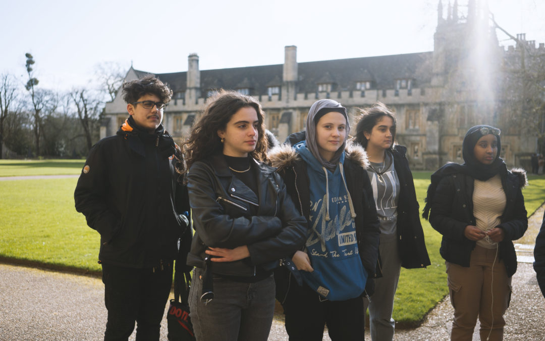 Image of young people from Kensington Aldridge Academy at a visit to Oxford University