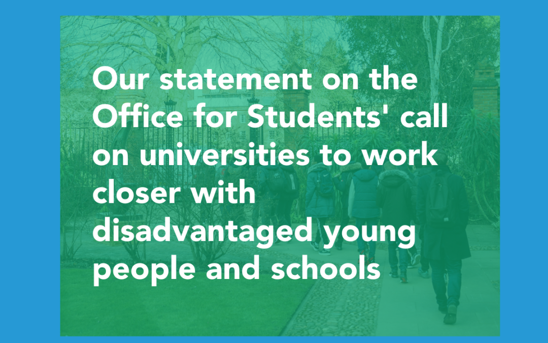 Statement on Office for Students call for universities to work more with disadvantaged young people