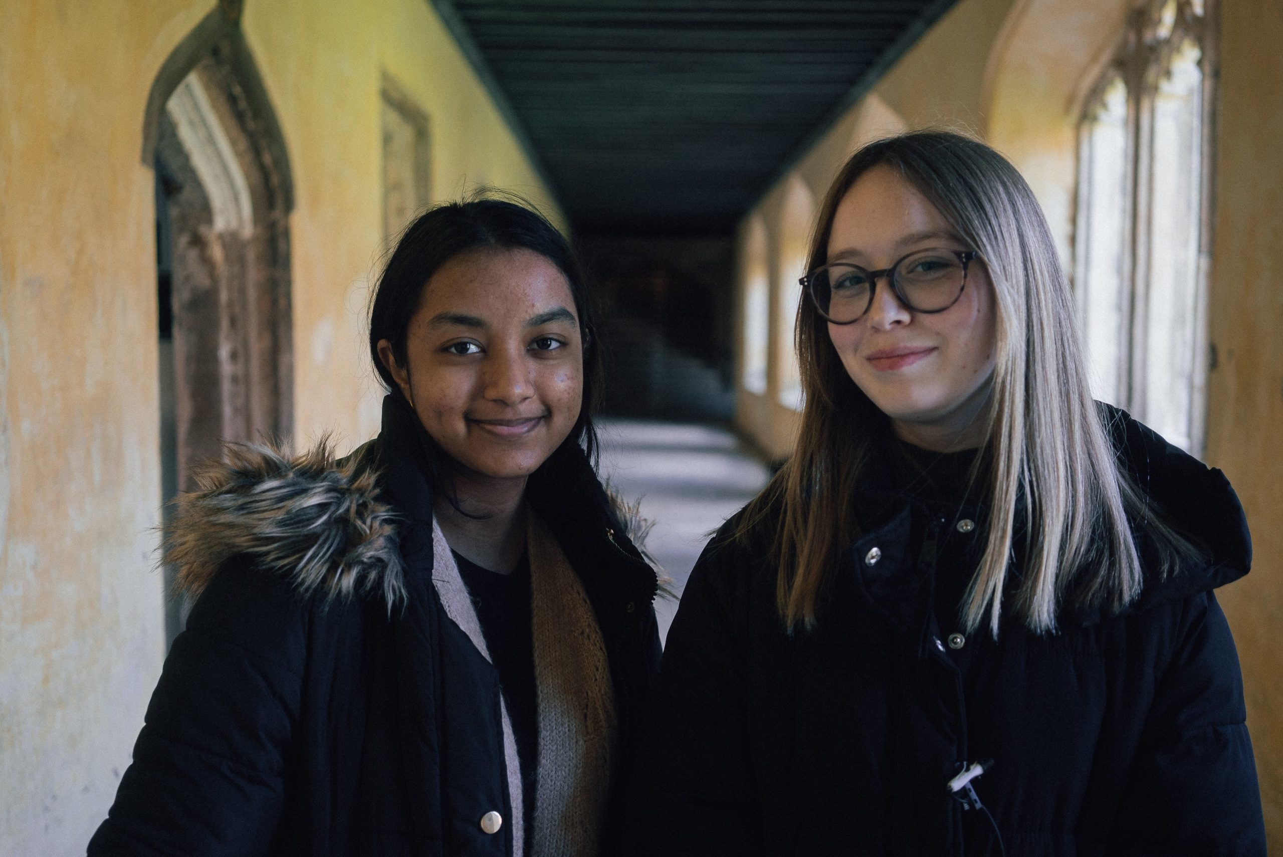 Two The Access Project students on a trip to Magdalen College, University of Oxford