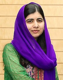 Photo of Pakistani activist for female education and a Nobel Peace Prize laureate Malala Yousafzai
