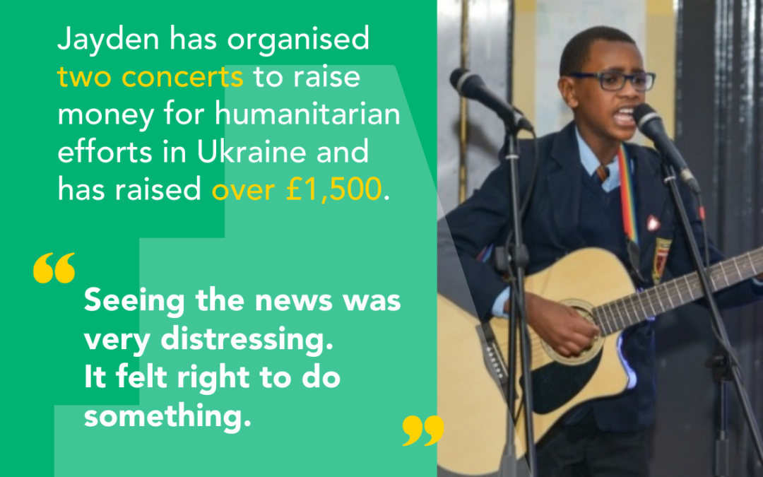 Jayden helped raise over £1,500 for Ukraine: “It felt right to do something”