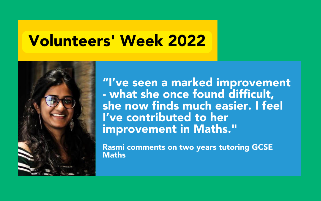 Volunteers Week - Rasmi tutors Maths